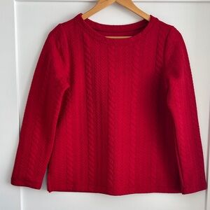 Talbots Petites Red Long Sleeve Top Size S